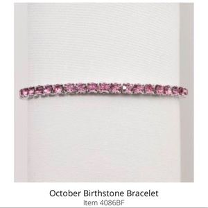 Touchstone crystal stretch bracelet October birthstone in rose